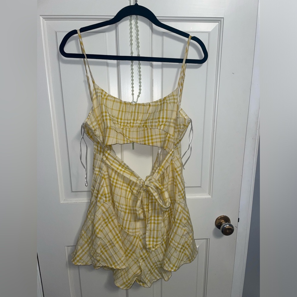 HyFve Yellow Plaid Romper